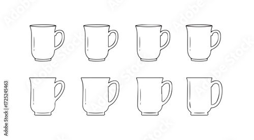 Vector art of mugs