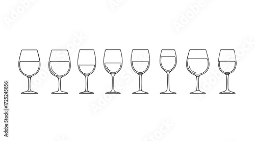 Vector art of wine glass isolated