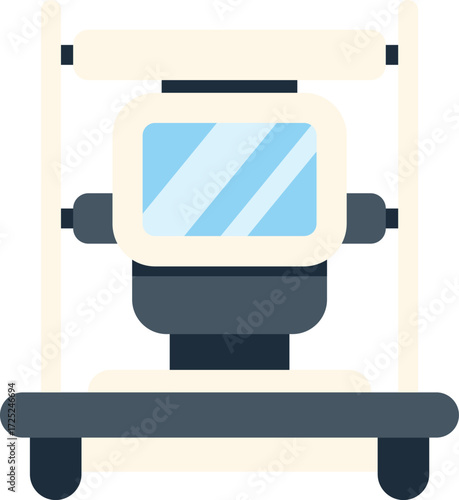 Modern medical equipment delivering high tech treatment standing on white background