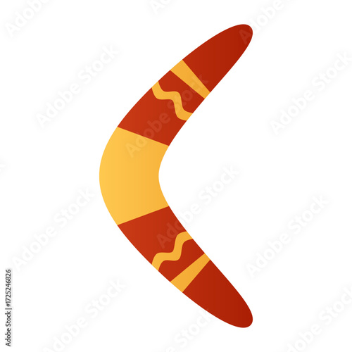 Cartoon boomerang vector isolated illustration