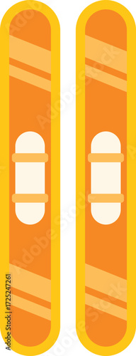 Wallpaper Mural This minimalist vector illustration features a pair of orange skis, ready for a day on the slopes Torontodigital.ca