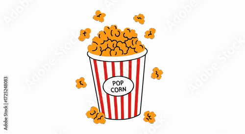 popcorn in a glass