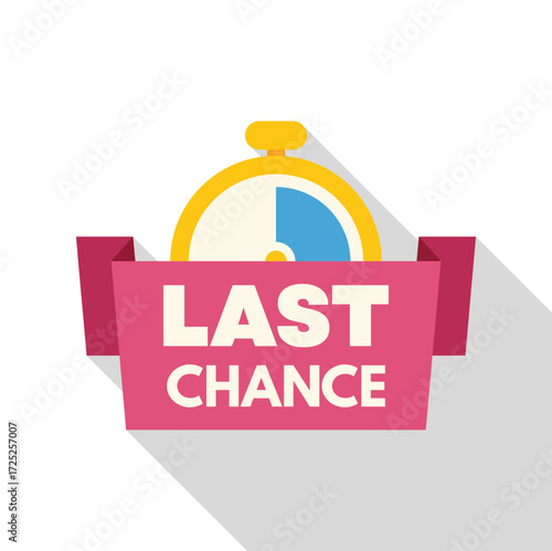 Stopwatch is showing last chance offer with limited time remaining for special promotion or sale