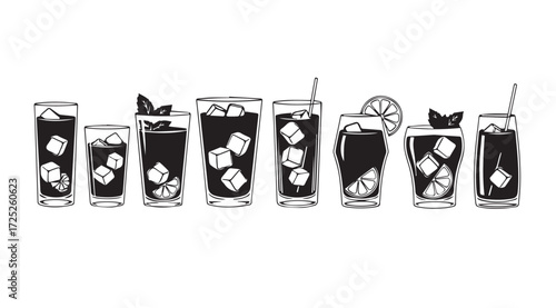 Vector art of drinks