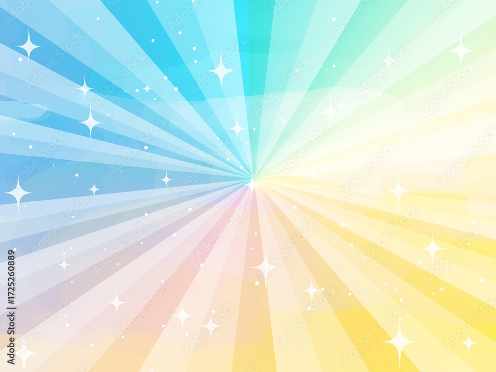 Obraz premium 漫画効果線集中線背景