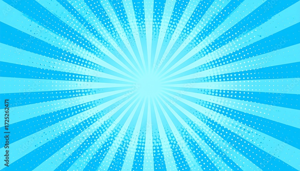 Obraz premium Light-blue radial burst pattern