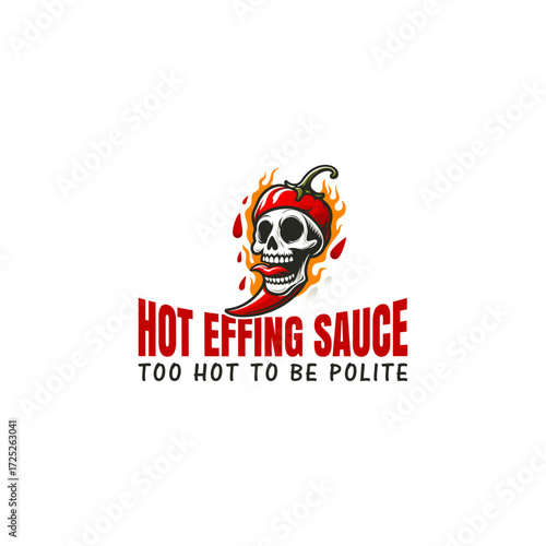 cartoon habanero hot sauce company logo