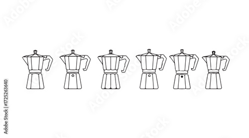 Vector art of moka pots