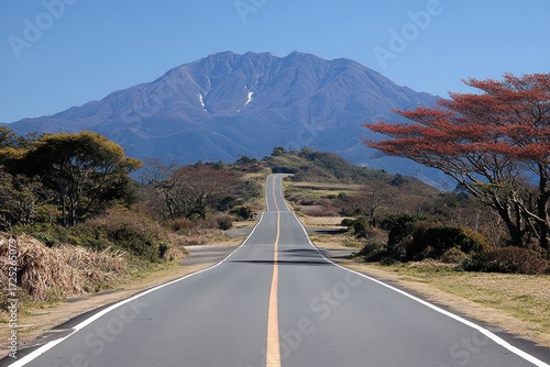 Majestic Mountain Roadscape: A Serene Journey