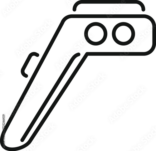Simple line icon representing an electric shaver, highlighting its modern design and functionality for precise hair removal