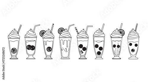 Vector art of milkshake