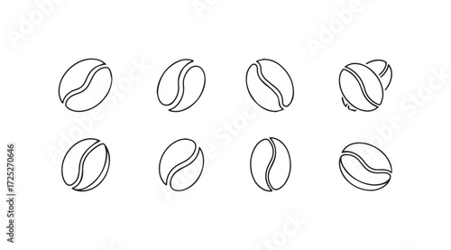 Vector art of coffee beans isolated