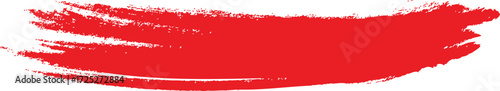 Red Brush Stroke - Artistic Paint Swash, Vibrant Textured Paintbrush Mark, Grunge Element, Abstract Red Stroke for Creative Design & Textures.