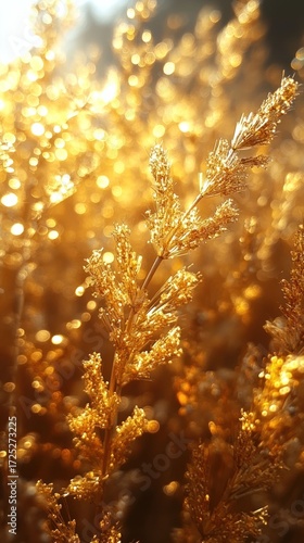 Golden Hour Meadow: A Symphony of Light and Nature's Gold
