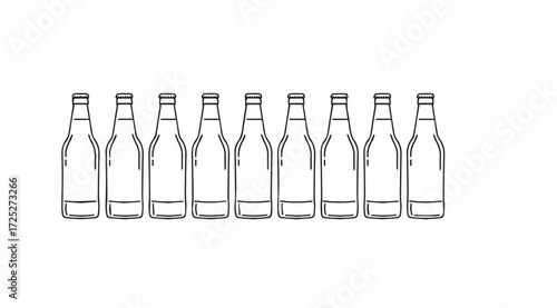 Vector art of beer bottles
