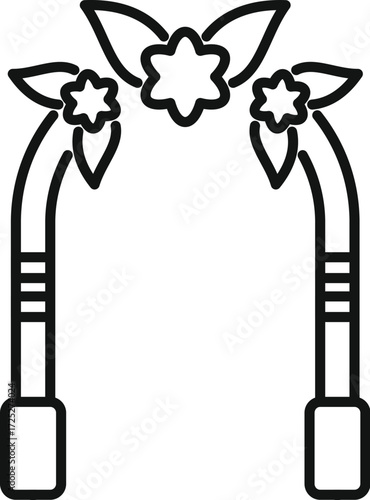 Floral archway design creating a romantic ambiance for wedding ceremonies