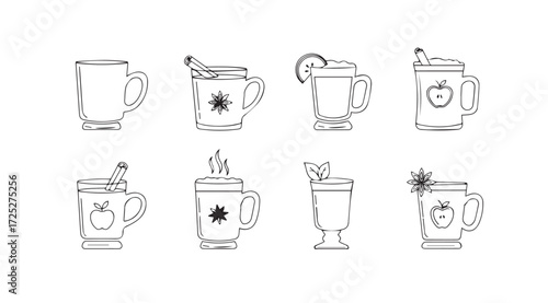 Vector art of mugs