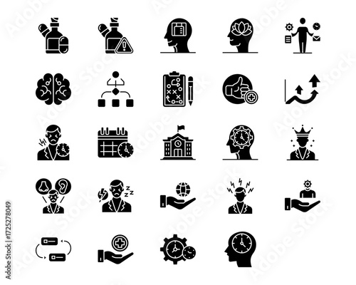 ADHD Line Vector Icons