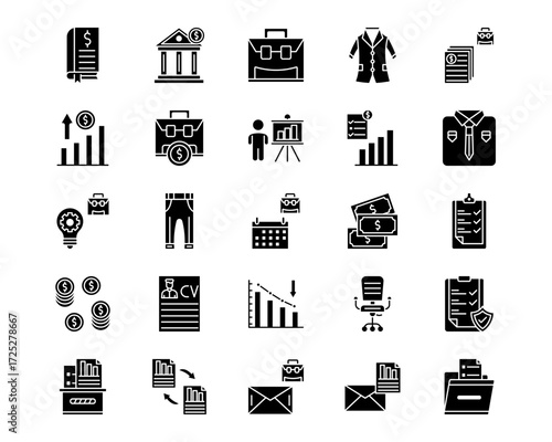 Business Line Vector Icons