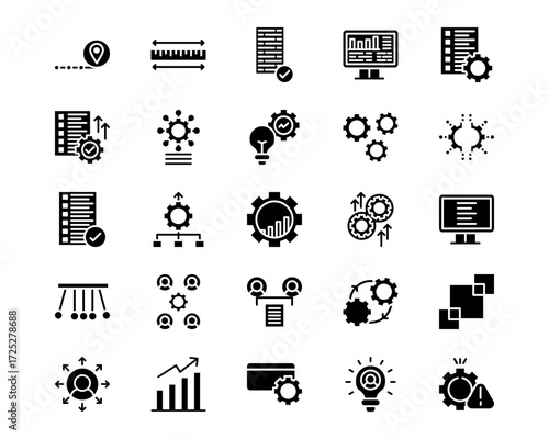 Business Analytics Line Vector Icons