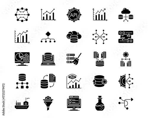 Data Science Line Vector Icons