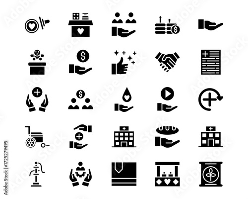 Donations Line Vector Icons
