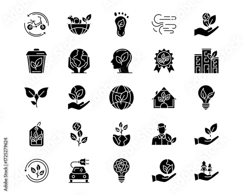 Eco Development Line Vector Icons