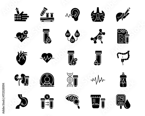 Medical Tests Line Vector Icons