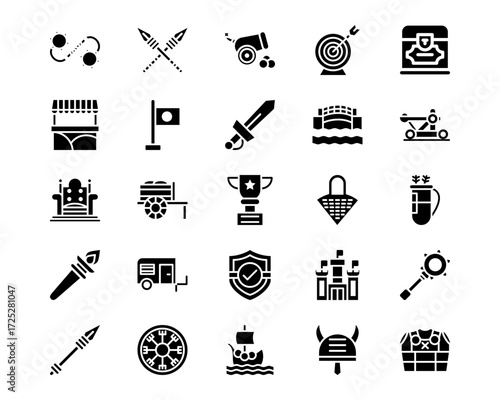 Medieval Line Vector Icons