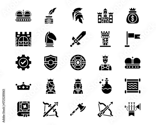 Medieval Line Vector Icons