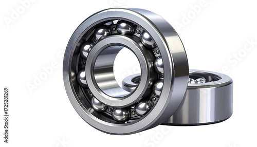 tapered roller ball bearing isolated on transparent background