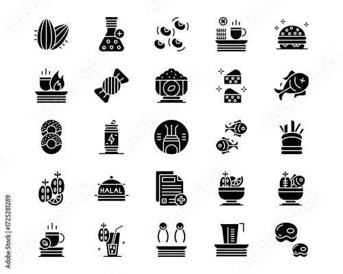 Nutrition Line Vector Icons