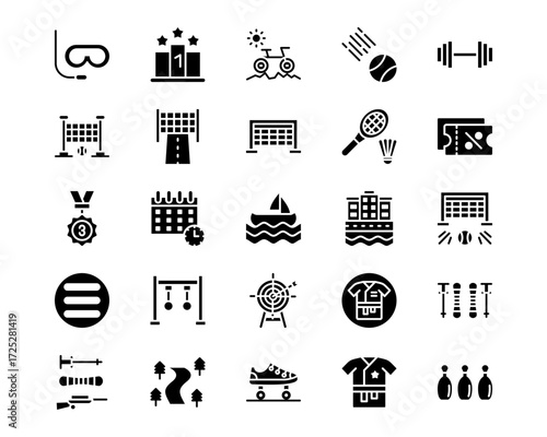 Olympics Line Vector Icons