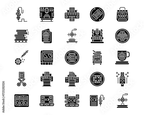 Printing Line Vector Icons