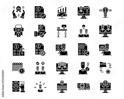 Product Management Line Vector Icons