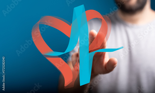 Modern digital art depictin...