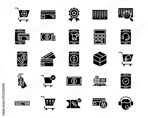 Shopping and Ecommerce Line Vector Icons