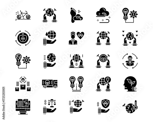 World Environment Day Line Vector Icons