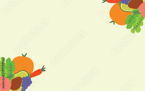 fruit and vegetables harvest autumn background