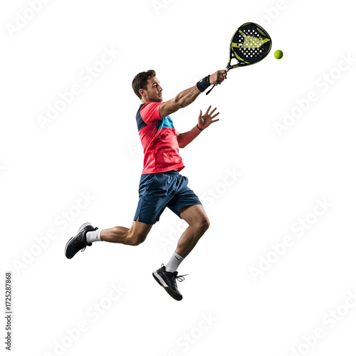 Male Padel Player in Action.