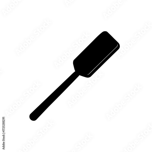Vector art of black silhouette of a kitchen spatula