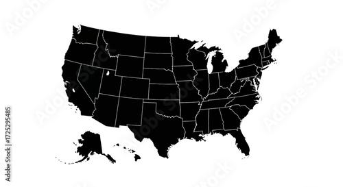 Detailed United States map showing all 50 states, a handy political geography resource for study aid