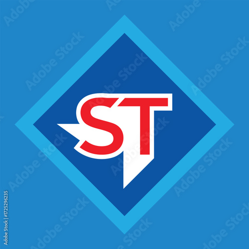Modern ST Letter Logo Design in Red and Blue Diamond Shape Free Download Modern ST Letter Logo Design in Red and Blue Diamond Shape - GFXLoad