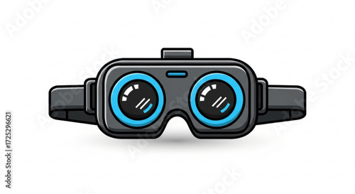 Virtual reality glasses modern vr headset for smartphone with blue lenses augmented reality device for mobile phone