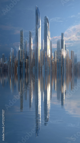 city skyline at night