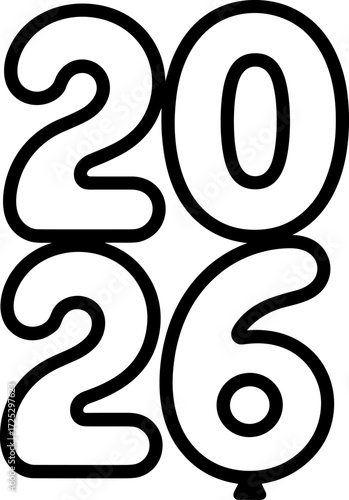 Creative Bundle Design Ideas for the Year 2026 Featuring Fun Balloon Numerals for Festive Occasions and Celebrations