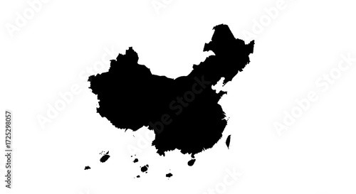Detailed map of China ready for your project, offering a precise geographical representation of the country