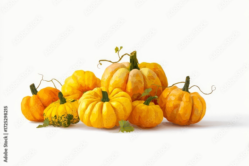 Vibrant Pumpkin Harvest in Autumn Vibrant Pumpkin Harvest in Autumn