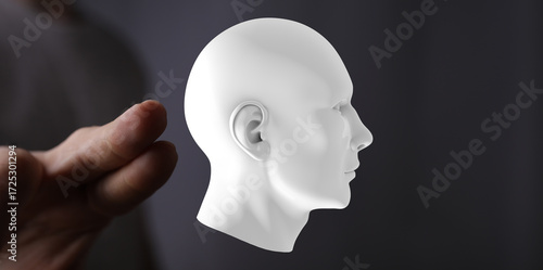 Abstract image of a hand po...