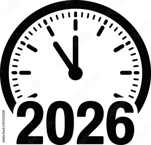 Countdown to the Future 2026 Approaching Time Clock Symbolizing New Beginnings and Opportunities Awaiting Us